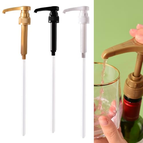 Lot de 3 pompes à sirop, distributeur de sirop de café, pompe à portion de sirop de 8 ml à 10 ml, pompe à sirop réutilisable pour bouteilles d'arômes, pompes distributrices de sirop de café