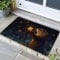 Enchanting Otter Doormat, Wire Brush Design for Outdoor & Indoor Entryway, Charming Floral Decor, Rubber Washable Non-Slip for All Seasons 29x17 Inch
