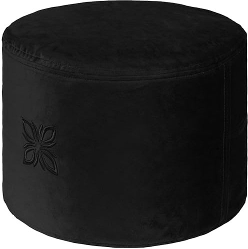 OMNANA® Cushy™ Meditationskissen rund – Sitzkissen 10cm/15cm/20cm hoch – Velvet Yogakissen mit Dinkelfüllung – Samt Bodenkissen, Kissen für Meditation & Entspannung – Made in Germany