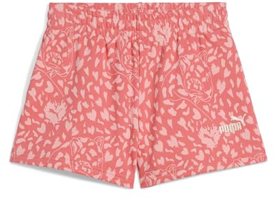 PUMA Mädchen Flaming Love Hochgeschnittene Shorts 176, Peach Frost Red