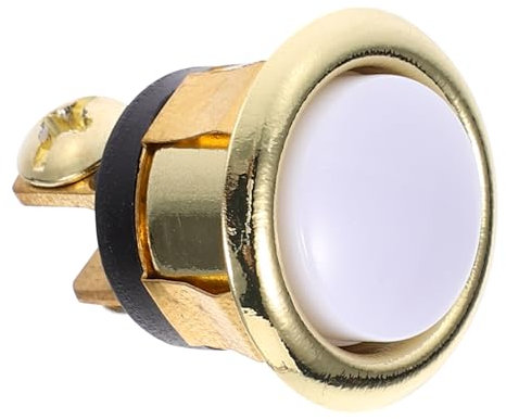 Operitacx Botón De Timbre Pulsador Reemplazable Dorado Luz Led, Resistente y Duradero, Cableado Para Puerta De Casa, Fácil Instalación Para Timbre Doméstico