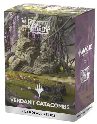 Dragon Shield | Matte Dual Art Sleeves | MTG Landfall Series | 100 CT - Smooth & Tough Premium TCG Sleeves | Compatible with Pokemon, One Piece & Magic the Gathering | Verdant Catacomb