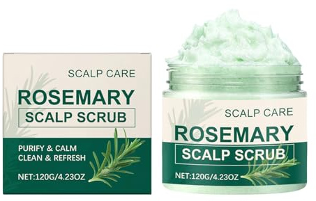 Rosmarin-Kopfhautpeeling, Mit Tiefenreinigungsformel, 120 G, Kopfhautpeeling Mit Rosmarin Und Minze, Haarpeeling-Behandlung, Peelt Sanft Und Reinigt, Für Frauen, Männer