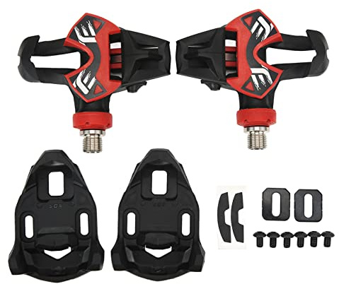 2 Stück Fahrrad-Selbstsperren-Pedale, Pedale aus Titanlegierung und Kohlefaser ohne Klicksystem, leichte Schwarze Fahrradpedale für Mountainbikes und Rennräder mit einfacher Instal