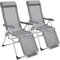 Casaria 2X Chaises de Jardin Pliantes en Aluminium avec Repose-Pieds Dossier Haut réglable en 7 Positions Chaises de Camping