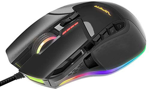 Patriot Memory Viper V570 Mouse Gaming Retroiluminazione RGB Cablato con sensore Avago Laser 12000 DPI BLACKOUT EDITION - PV570LUXWAK