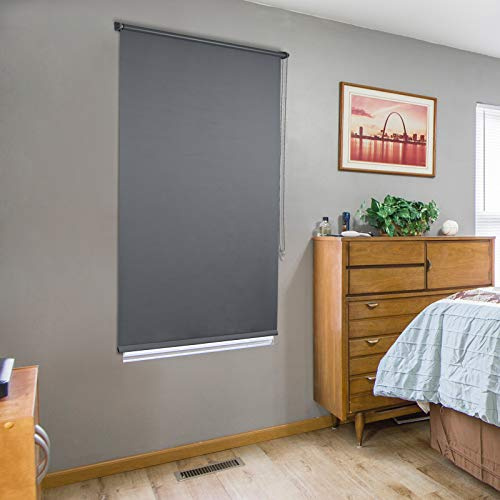 Laneetal Verdunklungsrollo Klemmfix ohne Bohren 70x160cm, Fensterrollo Sonnenschutz, Seitenzugrollo Sichtschutz, Thermorollo für Tür Fenster, Anthrazit