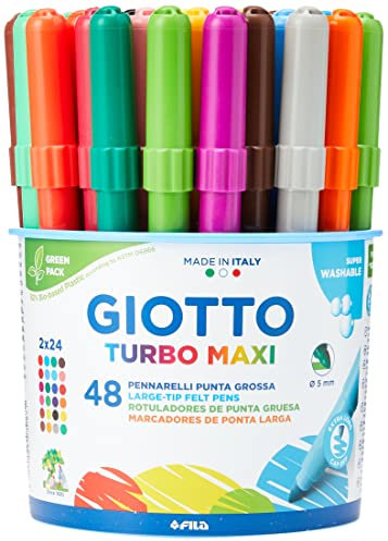 Giotto Turbo Maxi Dose mit 48 großen Spitzen, 5 mm, super waschbar