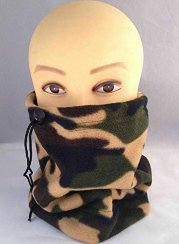 Tomsey® Thermal Unisex Snood Scarf Neck Warmer Winter Ski Wear Tube Fleece Motorbike Cycling Running Earmuff Cover (Camo)