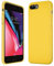 Verco Funda para iPhone 8 Plus, Suave de Silicona Líquida Carcasa Anti-Choques Case para Apple iPhone 7 Plus/8+ Funda, Amarillo