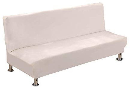 PETCUTE Sofabezug ohne armlehne futonbezug Stretch sofahusse ohne armlehne sofaüberwurf schlafsofa bezug ohne armlehne Beige