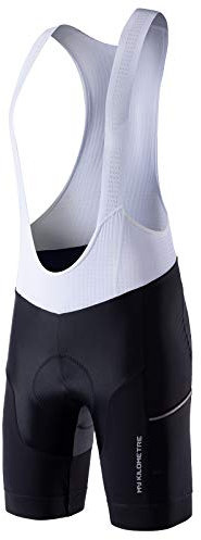 MY KILOMETRE Herren Radfahren Bib Kurz mit Seitentasche Schnelltrocknend Atmungsaktive Fahrrad-Trägerhose Gepolstert für Road Bike Mountainbike Radhose Fahrradhose Bib