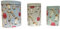 IHR Set of 3 Round Nesting Kitchen Storage Tin/Caddy/Canister/Containers for Tea, Coffee, Sugar - Woodland Mushrooms Design - Duck Egg Blue, Powder Blue, Sage Green - Largest - 14 cm