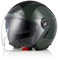 ORIGINE Motorradhelm Jethelm Roller Helm Scooter Helm Chopper Helm Moped Mofa Helm mit Doppelvisier ECE Zertifizierung (Next Black Army Green,M)