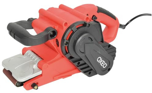 Ponceuse à bande Oxeo - Ponceuse électrique 1010W - 6 commandes à vitesse variable interrupteur autobloquant - Poignée réglable