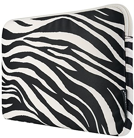 2 in 1 Notebook Laptop Carrying Sleeve Cover Breifcase for iPad 10th Gen 10.9 Samsung Galaxy Tab S9 S8 11, S7+ 12.4 S7 Tab A9+ 11, Chromebook 4-11.6 Inch (11 inch, Zebra)