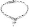 Rolo Kette 2,4 mm Armband mit Kreuzanhänger 925 Sterling Silber Damen/Herren Armband (mit Anhänger)