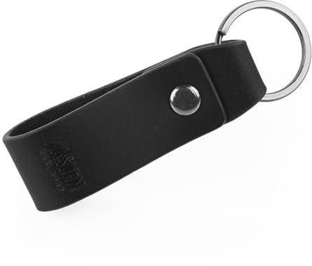 Jaslen - Porta Llaves con Cierre Cremallera para Hombre de Llavero Organizador Llaves con Protección Anti Escaneo RFID. Funda Llaves, Negro