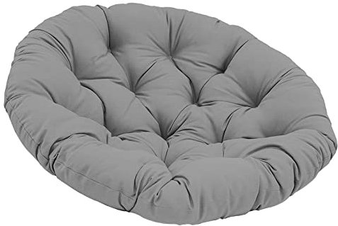Baoblaze Gartenstuhl Kissen, 60 cm Rundes Sitzkissen, Gemütliches Stuhlauflage, Abnehmbar Sitzkissen Outdoor/Indoor, Stuhlauflagen für Schlafzimmer, Familienzimmer, Kissen für Hängesessel, Dunkelgrau