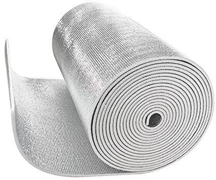SHUITUKOUU Aluminiumfolie -Schaum -Wärmeisolierung Baumwolle, Reflektierfolie Rollenblasen -Isolierfolie Isolierung Wärmebarriere Für Wärmereflektor Engineered Foil,3mm（thk）,1 * 9M (9m²)