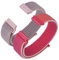 ANNEFIT Nylon Bracelets de Montre 20mm, 2pcs Réglable Bracelet à Libération Rapide pour Femme et Homme (Rose et Rouge)