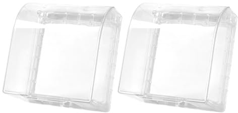 DOITOOL Light Switch Cover : 2PCS Transparent Waterproof Plug Socket Covers, Plastic Plug Box Protector, Outdoor Socket Box, Dustproof Wall Outlet Guard for Bathroom