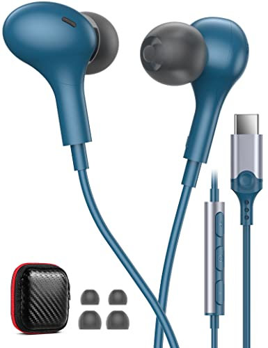 Cuffie USB C per iPhone 15 Samsung A33 A53 A54 A34 S23 FE Ultra Z Flip5 S22,Cuffie Type C con Microfono Hi-Fi Stereo Magnetico Auricolari USB C In-Ear con Filo per Xiaomi 13 Pixel 8 7a 6a 7Pro Oneplus