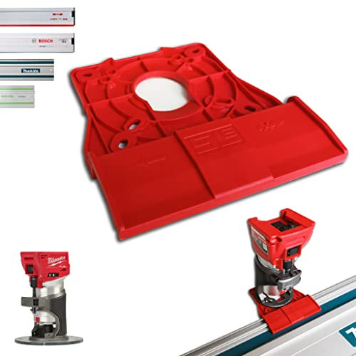 SLE Profi Führungsschienenadapter für Milwaukee M18 FTR8 / FTR-0X für Makita/Bosch/Festool/Mafell Führungsschiene Oberfräse Kantenfräse Adapter