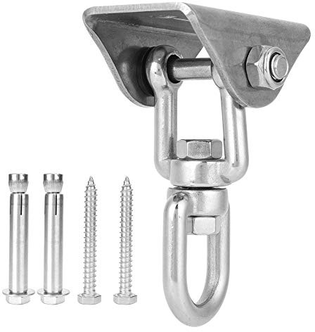 Schaukel Feste Platte, 450kg 360° Drehbar Edelstahl Hängematten Hängeset Drehbarer Schaukelaufhänger Haken Hängesessel Set Deckenhaken Boxsack Ständer Zubehör Für Yoga Schaukelstuhl Slingtrainer