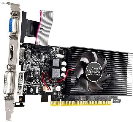 HUIOP Tarjeta de Video Tarjeta gráfica GT730,Memoria de 4GB/GDDR3/128bit,frecuencia Central de 700MHz,Compatible con Puertos VGA + DVI + HDMI para Juegos de Oficina
