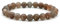 Miracles Minéraux Bracelet perle ronde 8 mm, pierre naturelle, création artisanale française, plus de 80 choix (Pierre de lune noire 8 mm)