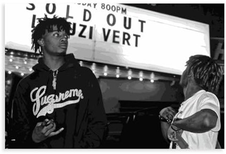 GUyfam Playboi Carti Poster Lil Uzi Vert Rap-Musik Sänger Leinwand Poster Schlafzimmer Dekor Sport Landschaft Büro Zimmer Dekor Geschenk 30 x 45 cm