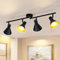 ZMH Deckenlampe Wohnzimmer Deckenstrahler Schwarz - Vintage 71CM Deckenleuchte 4 Flammig E14 Metall 330° Schwenkbar Küchenlampe Industrial Flurlampe Retro Spotleuchte für Schlafzimmer Küche Flur