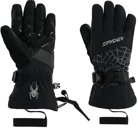 Spyder OVERWEB Gloves, Jungen, Schwarz, XL