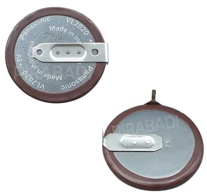 Pile ACCU Batterie VL2020 3V Rechargeable Compatible Remplacement TÉLÉCOMMANDE CLÉ Voiture E90 E92 E60 M Broche BORNES ORIENTÉES À 90° (1990)