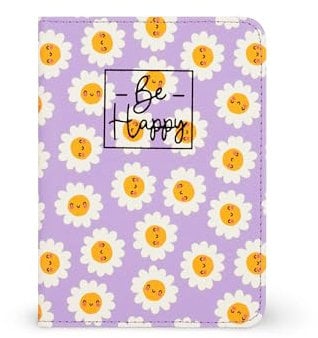 Legami - Reisepass-Halter mit Blumen, Passport Holder Brieftasche für Reisen, Reisepass-Schutzhülle, 1 Passporttasche, 4 Kartenfächer, RFID-Schutz, 10,5 x 14 x 1 cm, Daisy, violett, S, Casual