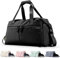 Weekender Seesack mit Schuhfach und Nasstasche, für den Alltag, Übernachtung, für Damen und Herren, Reisen, Handgepäck, Turnbeutel, Schwarz, L, Turnbeutel