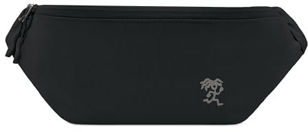 FUCHS & REBELL® Hip Bag Fiete - Durchdacht & Nachhaltig – Stylische Crossbody Brusttasche mit Magnetschnalle, flexiblem Gurt & Anti-Diebstahl Fach für Festival – Wasserabweisend - 2,5L (Schwarz)