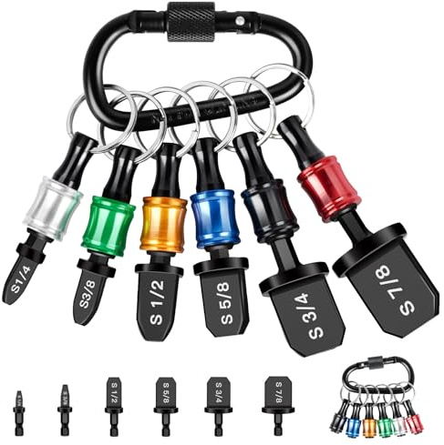 12PCS Swage Tool HVAC Repairing Set with Bit Holders, Air Conditioner Copper Tube Expander Swaging Tool Drill Bit Copper Pipe Swage, 1/4'', 3/8'',1/2'',5/8'',3/4'',7/8'' Bits Set (12PCS)