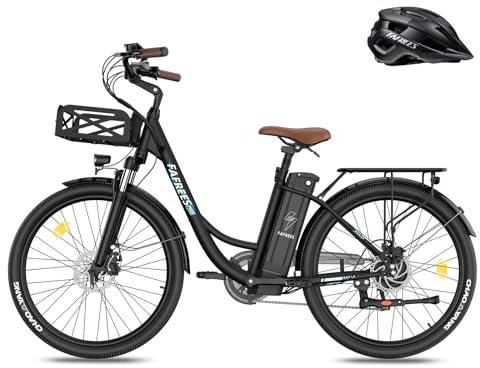 Fafrees F26 Lasting ebike 26 Zoll, E Bike Damen Herren 36V 20.3Ah Akku, Elektrofahrrad 250W 25km/h, City E-Bike Reichweite 80-200km, E Fahrrad Pedelec 7S, Belastung 120Kg (Schwarz)