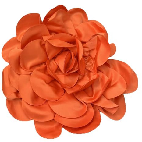 Itkcozcg Modeschmuck, elegante 24 cm, handgefertigte Anstecknadel, schöne Satin-Blume, Anstecknadel, zarte Brosche, Schmuck für Arbeit und Geschäft, Orange, One size