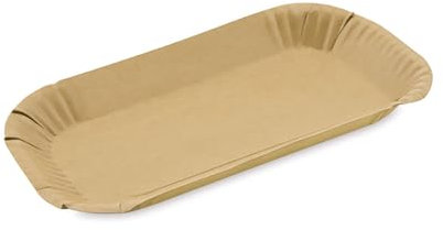 100 Bio Pappschale 15x23cm, braun, fettdicht, ideal für Imbiss & Street Food