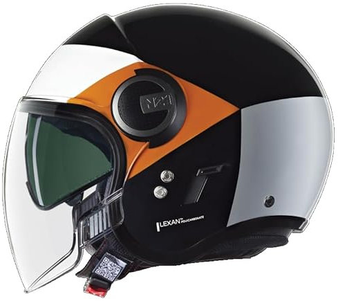 NOLAN HELMET N21 VISOR 06 ONIRICO 345 M, Black/White/Orange, Black/White/Orange