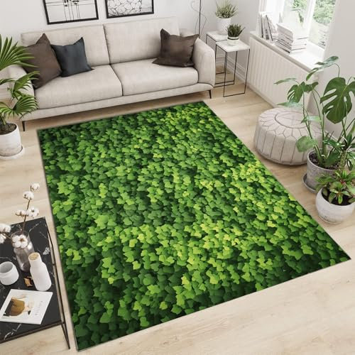 GDJSMIN Kurzflor Abstrakte Teppich, Efeu-Wandstruktur Weicher Wohnzimmer Teppich Waschbarer rutschfeste Minimalistische Bodenmatte Teppiche für Wohnzimmer Schlafzimmer Büro Bereich Deko150 x 210cm