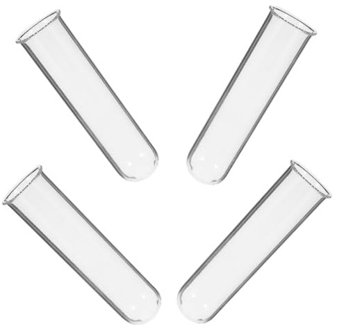 HOLIDYOYO 4stücke Reagenzglasvasen Für Blumen Glas Reagenzgläser Hydrokultur Vase Schreibtisch Anzuchtröhrchen Transparent Terrarium Pflanzgefäß Für Pflanzen