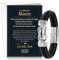 DPKOW Ich Liebe Dich Geschenke für Männer Valentinstag, Armband Männer Karte Lederarmband für Männer Geburtstag Hochzeitstag Geschenk Ihn Liebesgeschenke Mann Ehemann Herren Weihnachten