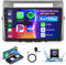 4G 64G Podofo 9 Autoradio Bluetooth Für Toyota Corolla Verso AR10 2004-2009 Carplay Android Auto Wireless,WiFi GPS Navi HiFi/RDS/FM DSP,1280 * 720,Android 13 Radio 2 din mit AHD Rückfahrkamera