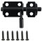 Mooche Verrou Porte Interieure, Loquet Porte Verrou Pratique, Loquet Porte Exterieur pour Armoire, Tiroir et Jardin, en Acier Inoxydable, Noir