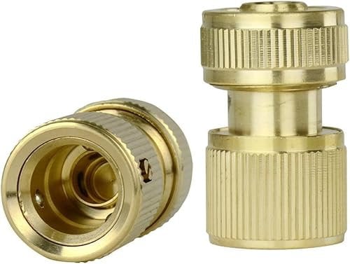 Hydrogarden raccords rapide aquastop 13 mm (1/2 pouce) et 15 mm (5/8 pouce), Connecteur enfichable avec Aquastop, pour extrémité de Tuyau(2PACK)