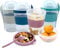 Joghurtbecher To Go 600ml 4er Set – Müslibecher To Go mit Löffel Müsli To Go Becher mit Deckel für Joghurt Müsli Essen im Unterwegs Büro Schule (4)